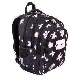 Ghiozdan Scolar Copii St.Right, BP58 Flower Mood, 4 Compartimente, Ergonomic, 22L, 40x28x18cm - Img 2