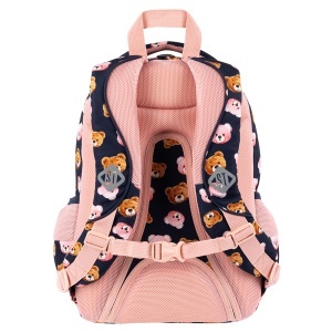 Ghiozdan Scolar cu 4 Compartimente, Impermeabil, Colectia St.Right -Teddy Bear BP58, 40x28x18cm - Img 3