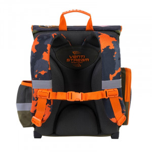 Ghiozdan Scolar Ergonomic St.Majewski - Gama Premium, Military, Ventilatie Venti Stream, Rigid, Impermeabil, Elemente Reflectorizante, 35.5x27.5x16cm, - Img 2