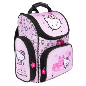 Ghiozdan Scolar Rigid St.Majewski - Hello Kitty Pink, Ergonomic, Ventilatie