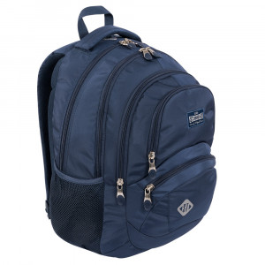 Ghiozdan Scolar, St.Majewski, 4 Compartimente, St.Right Navy Blue Silver BP05 42x30x19cm - Img 2