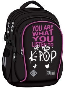 Ghiozdan Scolar St.Right BP01 K-Pop Rhythm 4 Compartimente, Ergonomic, 43x32x21cm