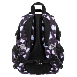 Ghiozdan Scolar St.Right BP01 Pastel Butterfly, 4 Compartimente, Ergonomic, 43x32x21cm - Img 3