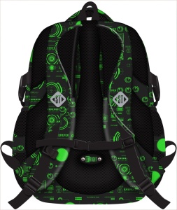Ghiozdan Scolar St.Right BP04 - Tech Vision, 4 Compartimente, Ergonomic, 43x32x20cm - Img 2