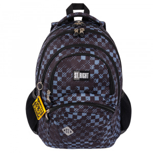 Ghiozdan Scolar, St.Right, Impermeabil, Colectia - ChessBord Crush BP05, 42x30x19cm