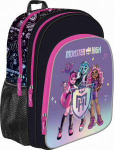 Ghiozdan St.Majewski, cu 3 Compartimente, Gama Monster High 38x30x18cm