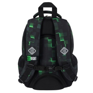 Ghiozdan, St.Right, 3 Compartimente, Impermeabil, Green Game BP77, 43x29x20cm - Img 3