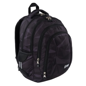 Ghiozdan St.Right, 4 Compartimente, Ergonomic, Impermeabil, Geometric Grey BP04 43x32x20cm - Img 2