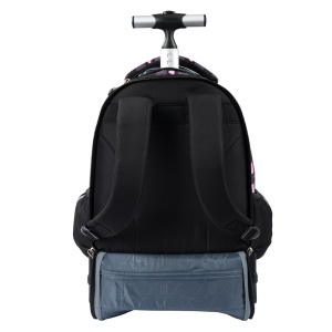 Ghiozdan Troler, St.Right, Roti Silicon, Impermeabil, Pink Checkered TB01, 44x32x25cm - Img 7