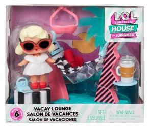 Papusa MGA, LOL Surprise!, Vacay lounge Accesorii pentru Vacanta, 17x10x15 cm