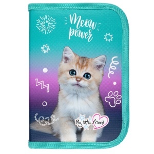 Penar cu 1 Fermoar si 2 Extensii, Neechipat, St.Majewski - My Little Friend Kitty Party PC03, 20.5x14x3.5 cm