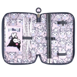Penar cu 3 Fermoare, Echipat, St.Majewski, Kuromi Pink PC05, 19x13x7cm - Img 2