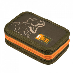 Penar Rigid cu 3 Fermoare, Echipat, St.Majewski, Colectia St.Right - T-Rex Junior PC05, 19x13x7cm - Img 1