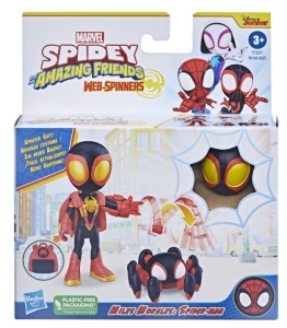 Set de joaca Spidey and his Amazing Friends - Web-Spinners, Figurina si accesorii, Miles Morales 10 cm