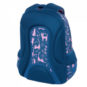 Ghiozdan Prescolari, 3 Compartimente, Ergonomic, Impermeabil, Elemente Reflectorizante, Colectia St.Right - Lazy Cats BP26, 39x27x17cm - Img 5