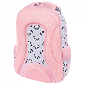Ghiozdan Prescolari Ergonomic, Impermeabil, Elemente Reflectorizante, Colectia St.Right - Grey Panda BP26, 39x27x17cm - Img 5