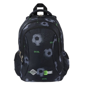 Ghiozdan Prescolari, St.Right, 3 Compartimente, Impermeabil, Pixel Balls BP26, 39x27x17cm