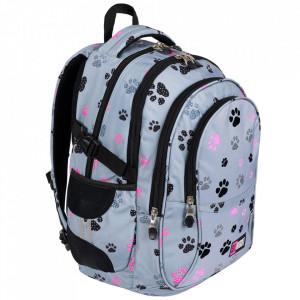 Ghiozdan Scolar 4 Compartimente, St.Majewski, Ergonomic, Impermeabil, Colectia St.Right - Paws BP01, 43x32x21cm - Img 2