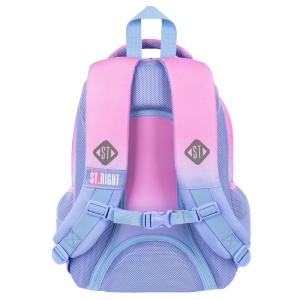 Ghiozdan Scolar Copii St.Right BP26 Blue Hamster, 3 Compartimente, Ergonomic, 20L, 39x27x17 cm - Img 3