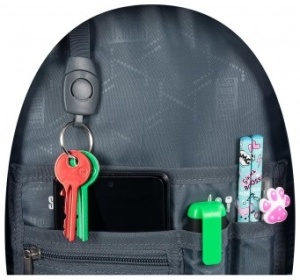 Ghiozdan Scolar Copii St.Right BP26 Meow Mood, 3 Compartimente, Ergonomic, 20L, 39x27x17 cm - Img 6