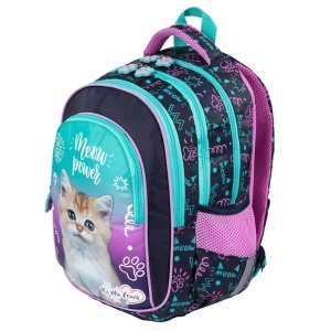 Ghiozdan Scolar cu 4 Compartimente, St.Majewski, Colectia Kitty Party BP58, 40x28x18cm - Img 2