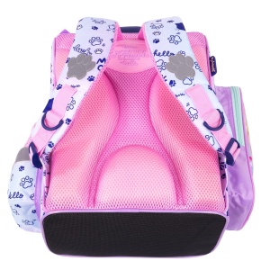Ghiozdan Scolar Rigid, St.Majewski, Ergonomic - Pastel Kitty, Ventilatie Spate - Img 2