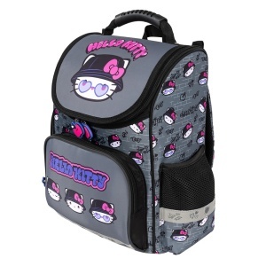 Ghiozdan Scolar Rigid St.Majewski - Hello Kitty Grey, Ergonomic, Ventilatie - Img 3