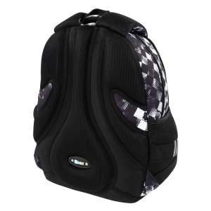 Ghiozdan Scolar St.Right BP04 - Race Check, 4 Compartimente, Ergonomic, 43x32x20cm - Img 5