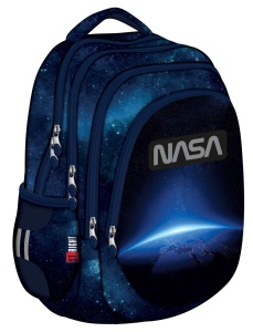 Ghiozdan Scolar St.Right BP06 - Blue Earth View, 4 Compartimente, Ergonomic, 42x31x22cm
