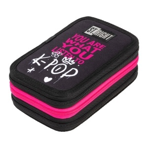 Penar Echipat cu 3 Fermoare, St.Right PC05 K-Pop Rhythm, 19x13x7cm