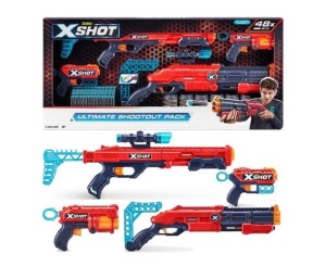Set 4 Pistoale X-Shot, Zuru, Ultimate Shootout Pack