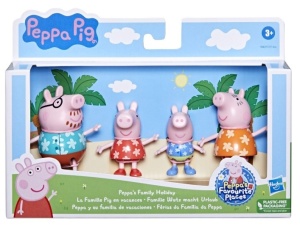 Set figurine Peppa Pig - Familia Pig in vacanta, 3+ani