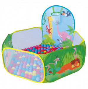 Spatiu de Joaca pentru Copii, iPlay,Verde cu 50 de Mingi si Cos - Img 2