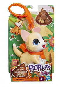 Figurina Hasbro, Fur Real Poopalots Doggy Corgi, +4 ani, Maro/Portocaliu