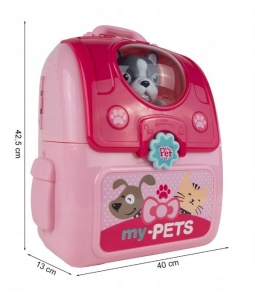 Gentuta 2in1, Ghiozdan cu Animalut, Set de Ingrijire, MalPlay 008-967B