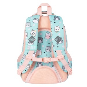 Ghiozdan Prescolari, St.Right, 3 Compartimente, Impermeabil, Charming Cats BP26, 39x27x17cm - Img 3