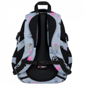 Ghiozdan Scolar 4 Compartimente, St.Majewski, Ergonomic, Impermeabil, Colectia St.Right - Paws BP01, 43x32x21cm - Img 3