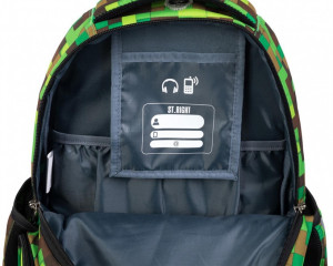 Ghiozdan Scolar 4 Compartimente, St.Majewski, Maner si Spate Ergonomic, Impermeabil, Elemente Reflectorizante, Colectia St.Right - Master Gamer BP68, 40x28x18cm - Img 7