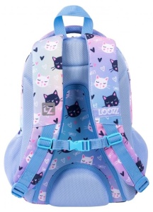 Ghiozdan Scolar Copii Loozz, BP26 Happy Cats, Ergonomic, 20L, 39 cm - Img 4