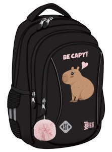 Ghiozdan Scolar Copii St.Right BP26 Be Capy, 3 Compartimente, Ergonomic, 20L, 39x27x17 cm
