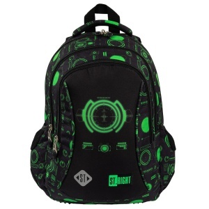 Ghiozdan Scolar Copii St.Right BP26 Tech Vision, 3 Compartimente, Ergonomic, 20L, 39x27x17 cm