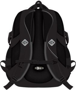 Ghiozdan Scolar St.Right BP01 Black Cat, 4 Compartimente, Ergonomic, 43x32x21cm - Img 2