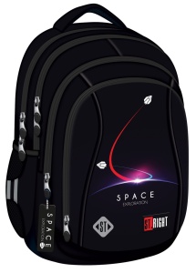 Ghiozdan Scolar St.Right BP04 - Deep Space, 4 Compartimente, Ergonomic, 43x32x20cm