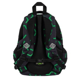 Ghiozdan Scolar St.Right BP04 - Green Level, 4 Compartimente, Ergonomic, 43x32x20cm - Img 3