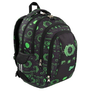 Ghiozdan Scolar St.Right BP04 - Tech Vision, 4 Compartimente, Ergonomic, 43x32x20cm - Img 2