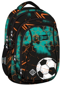 Ghiozdan Scolar St.Right BP04 - Turbo Kick, 4 Compartimente, Ergonomic, 43x32x20cm