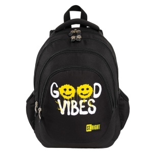 Ghiozdan Scolar St.Right BP06 - Positive Attitude, 4 Compartimente, Ergonomic, 42x31x22cm