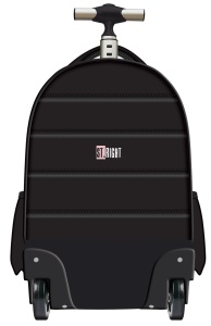 Ghiozdan tip Troler St.Right TB01, Be Capy, Roti Silicon, Impermeabil, 44x32x25 cm - Img 2