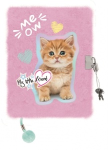 Jurnal cu Lacat, Plusat, St.Majewski, Pastel Kitty 2025 A5, 96 foi Dictando