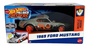 Masinuta Hot Wheels Pull-Back Speeders - 1969 Ford Mustang 1:43